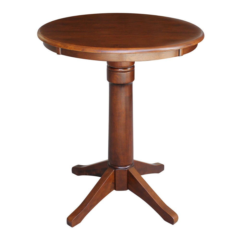 Photos - Dining Table 30" Nick Round Top Pedestal Table Counter Height Espresso - International