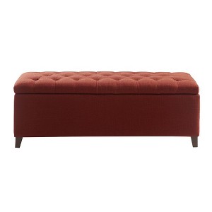 NicBex Modern 49" Storage Bench Upholstered Accent Stools with Button Tufted for Bedroom and Entryway - 1 of 4