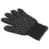 Gibson 2 Piece 100% Soft-Knitted Meta-Aramid Fiber Oven Mitt Set in Black - 3 of 4