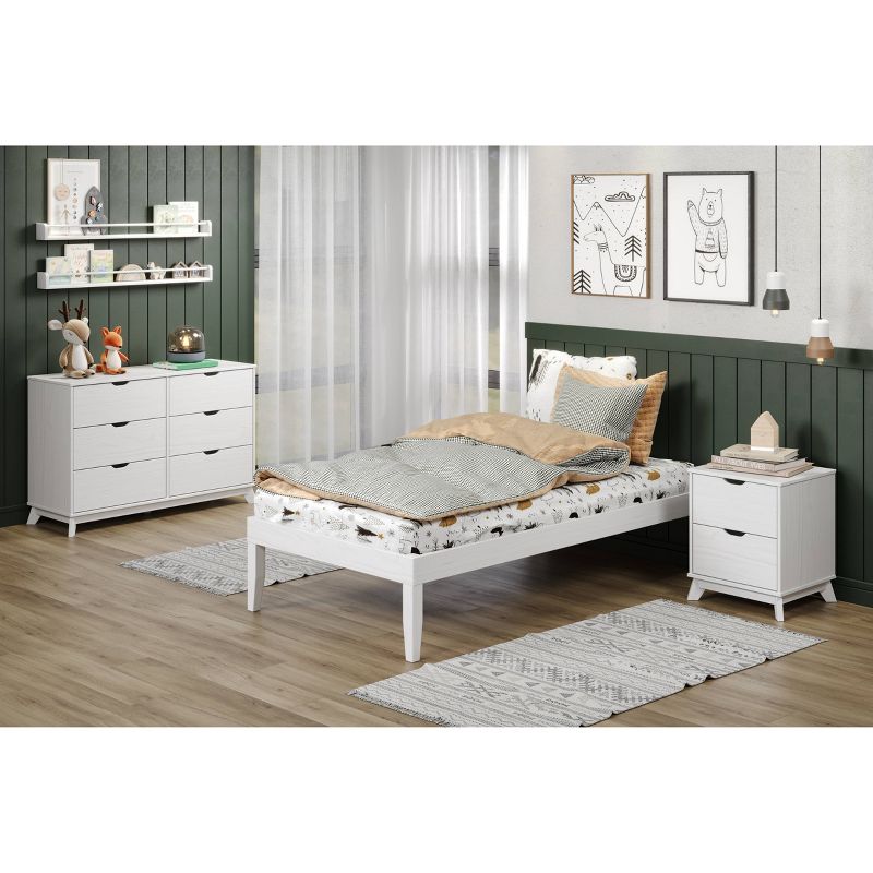 Pensy Solid Wood Mid-Century Modern Size Platform Bed Frame - Powell, 2 of 8