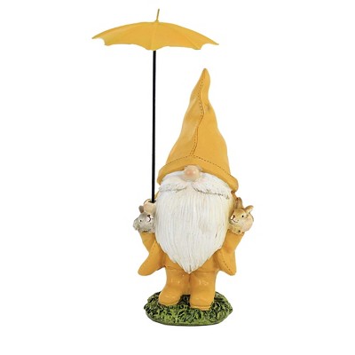 Figurine 8.75 In Rainy Day Gnome Umbrella Boots Gnome Figurines