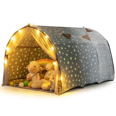 Infans Kids Bed Tent Children Bed Canopy w/Glow in the dark Fabric Washable Flannel