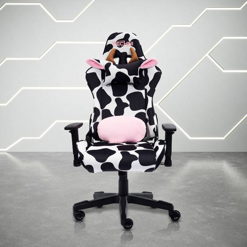 Ts85 Cow Print Luxx Series Gaming Chair Cow - Techni Sport, 1 of 13