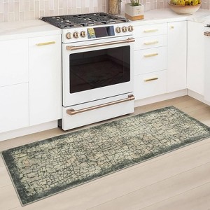 Coolmee Soft Contemporary Abstract Throw Rug Stain Resistant Washable Farmhouse Floor Cover for Living Room Playroom Nursery - 1 of 4