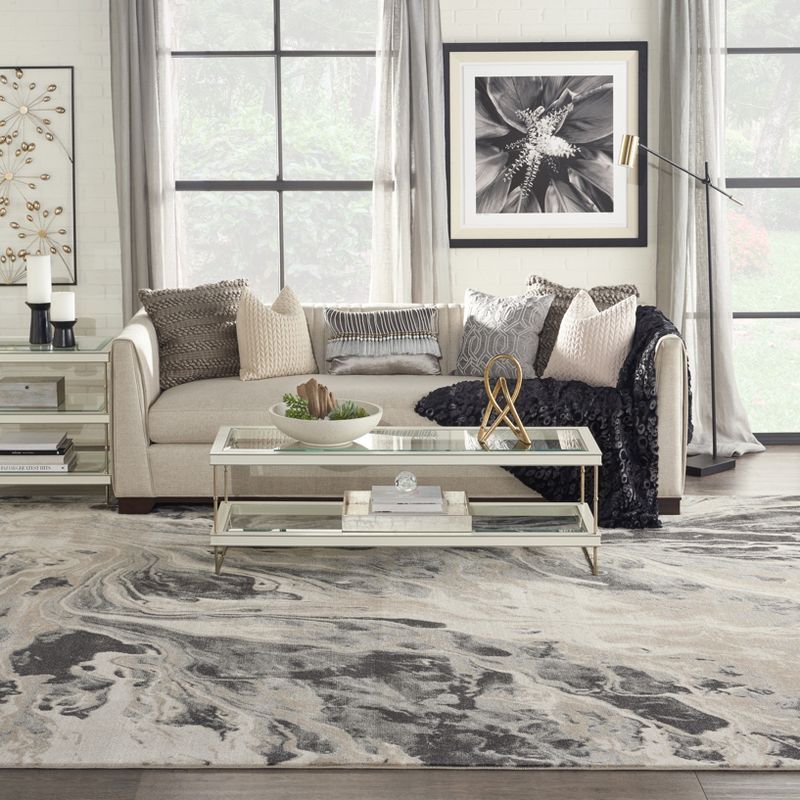 Inspire Me Home Decor Elegance Modern Marbled Indoor Area Rug, 2 of 7