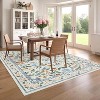 Coucheta Washable Area Rug - Non-Slip Vintage Floral Low Pile Soft Living Room Carpet, Machine Washable Farmhouse Rug for Bedroom - 2 of 4
