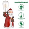 Yescom Christmas Tabletop Scenes Decoration Resin Santa Claus for Theme Party Wedding Home Red - 4 of 4