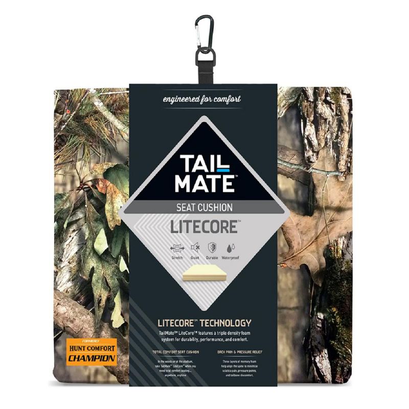 Tail Mate LiteCore Outdoor Seat Cushion for Hunting and Fishing, Mossy Oak Break Up Country, 1 of 4