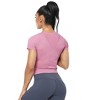 Workout Crop Tops for Women Short Sleeve Workout Shirts for Running 2025 Gym Yoga Athletic Exercise - 4 of 4