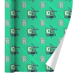 Adventure Time Bmo Play Video Games Gift Wrap 30" x 72" - 1 of 4