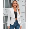 Clearlove Women’s Casual Blazer Lightweight Long Sleeve Open Front Office Jacket - Cropped Silhouette with Sculpted Seams - 2 of 4