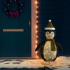 vidaXL 4ft Decorative Christmas Fabric Snow Penguin Figure - Durable with LED Lights and USB Connection - Indoor/Outdoor Festive Display - 2 of 4