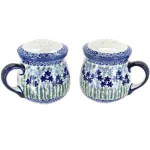 Blue Rose Polish Pottery S138 Manufaktura Salt & Pepper Shakers with Handles - 1 of 1