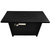 25" H x 42" W Steel Outdoor Fire Pit Table with Lid (Black) - 4 of 4