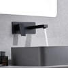 SUMERAIN Matte Black Wall Mount Bathroom Sink Faucet Vessel Faucet, Brass Rough-in Valve Included - 2 of 4