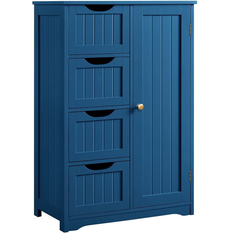 Yaheetech Wooden Bathroom Floor Cabinet with 4 Drawers, 1 of 7