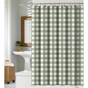 Recycled Cotton Plaid Shower Curtain - 72"x72" - 1 of 1