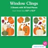 Big Dot of Happiness Fall Pumpkin Window Clings, Reusable Holiday Window Sticker Decorations, Autumn Pumpkins Decals, Harvest Party Static Clings - 3 of 4