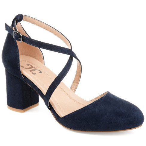 Wide width store navy heels