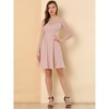 Allegra K Women's Heart Mesh Sheer Long Sleeve Gothic Cocktail Skater Party Dress - 3 of 4