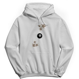 Rerun Island Men's Stars And 8 Bal Long Sleeve Graphic Cotton Sweatshirt Hoodie - 1 of 4