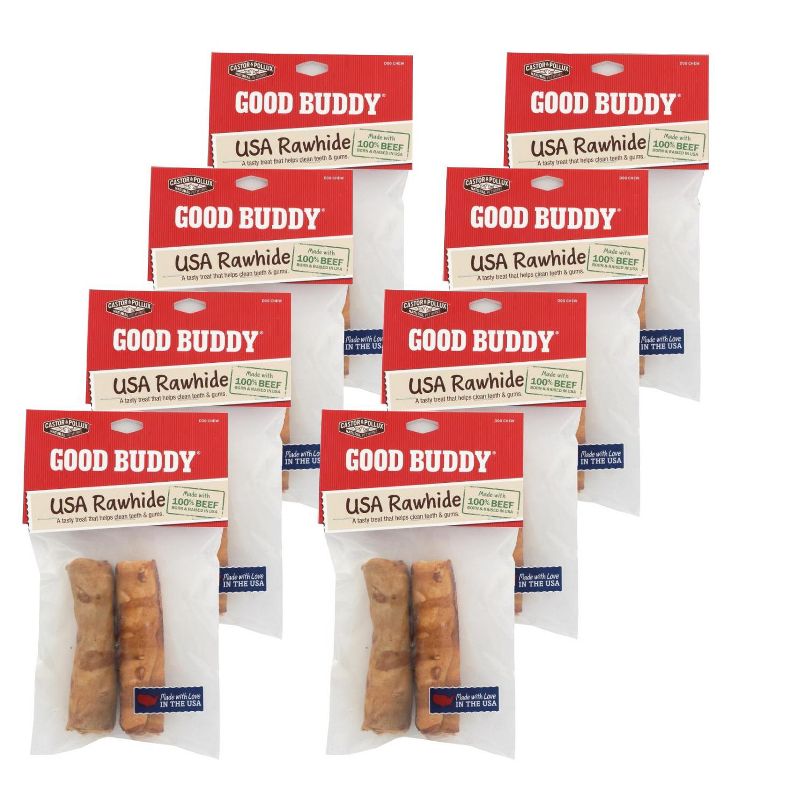 Castor & Pollux Good Buddy USA Rawhide 100% Beef Dog Chew - Case of 8/2 ct, 1 of 6