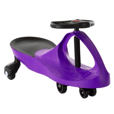 Toy Time Kid's Zig Zag Wiggle Car and Ride-On Scooter - Purple and Black