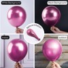 PartyWoo Balloons Metallic Hot Pink Magenta Fuchsia 18 12 10 5 Inch 100 pcs - 4 of 4