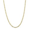 Black Bow Jewelry 4mm, 10k Yellow Gold, Concave Figaro Chain Necklace - 3 of 4