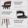 Bar Stools Set of 2, Barstools with SturdyWood Legs, Saddle Seat Counter HeightBar Stools for Kitchen Counter, Bar,24 Inch Farmhouse CounterStools - 3 of 4