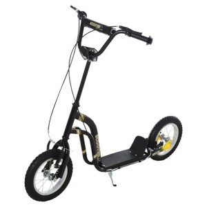 Maggift Kick Scooters Youth Scooter Front and Rear Caliper Dual Brakes Inflatable Front Wheel Ride on Toy for Age 5+, Black, 47.3"*22.8"*33.5" - 1 of 4