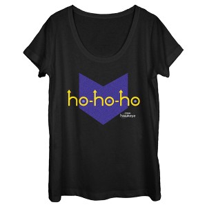Women's Marvel Hawkeye HoHo-Arrow Icon Scoop Neck - 1 of 4