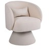 XIYUYEU Faux Fur Fabric Swivel Accent Chair with Barrel-Curved Backrest,Upholstered Swivel Living Room Chairs for Living Room - 4 of 4