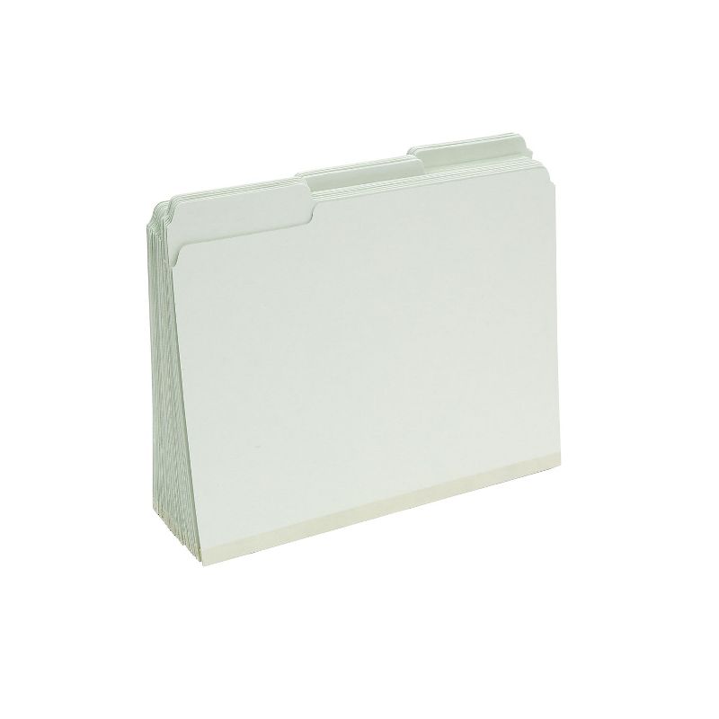 Staples Top Tab Pressboard File Folders Letter Size Light Green 410506, 3 of 7
