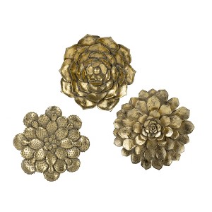 3 Piece Succulent Wall Plaque - 1 of 4