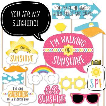Big Dot of Happiness You are My Sunshine - Baby Shower or Birthday Party Photo Booth Props Kit - 20 Count