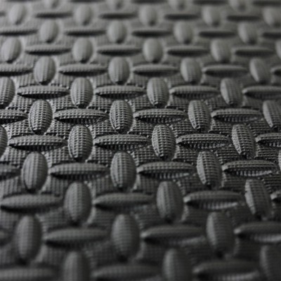 Black Diamond Pattern Interlocking Foam Gym Floor Tiles