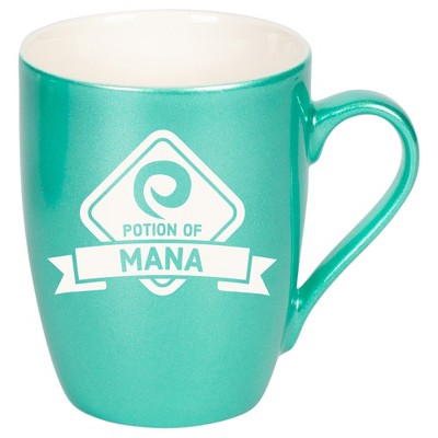 100 North Magic Potion 10 Ounce Seafoam Metallic Finish, Comfortably Fits Your Hands, New Bone China Coffee Tea Cup Mug, Potion Of Mana