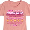 Girls' - Barbie - Barbie News Weather Forecast Sun! Everyday Fitted Short Sleeve Graphic T-Shirt - 2 of 4