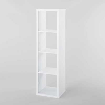 RIIPOO Storage Cube Shelves, 3-Cube Organizer Shelf for Bedroom Closet,  4-Layer Small Bookshelf, Bookcase Unit for Small Spaces