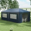 VisioGear 10'*19.5' Pop Up Canopy Tent with Sidewalls, Height Adjustable Party Tent, Event Shelter with Double Doors, Blue, 232.25"*117"*112.25" - 2 of 4