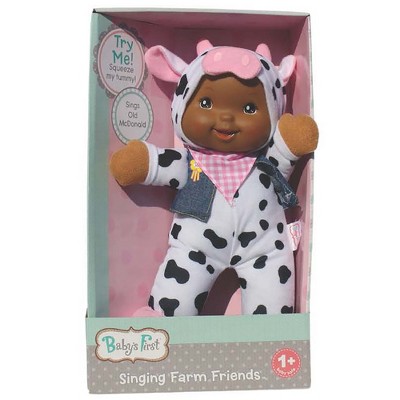 Goldberger Baby's First 12" Soft Body Baby Doll with Farm Animal Friends