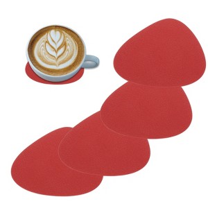 Unique Bargains Silicone Teardrop Shape Heat-Resistant Coasters 4 Pcs - 1 of 4