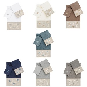 Linum Home Textiles 100% Turkish Cotton BRAELYN Embellished Towel Set - 1 of 4