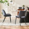 YOUNIKE Modern Dining Room Chairs Set of 2 Armless Kitchen Diner Chair Leather Upholstery Chairs for Dining Table 19.29"Wx19.69"Dx18.5"H - 3 of 4