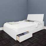 Blvd Storage Bed with Headboard White - Nexera