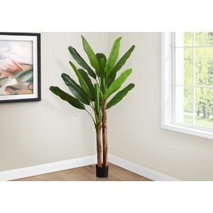 Sapphtopaz Artificial Banana Trees with Pot, Real Touch Artificial Tree with Natural Wood Trunk, Home Decor for Office Foyer Porch - 1 of 4