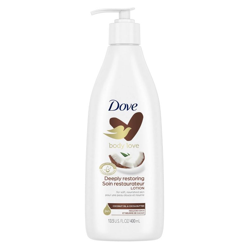 Dove Body Love 24-Hour Smoothing with Coconut Butter Body Lotion Cocoa Butter &#38; Coconut - 13.5 fl oz, 3 of 8