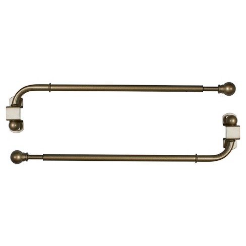 38 Swing Arm Drapery Rod Pair Brown Versailles Home Fashions