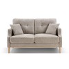 CAVINAS Waterproof Fabric 2 Seater Sofa with USB Charge Port for Living Room, Bedroom, Upholstered Loveseat Sofa, Couches for Living Room - 2 of 4